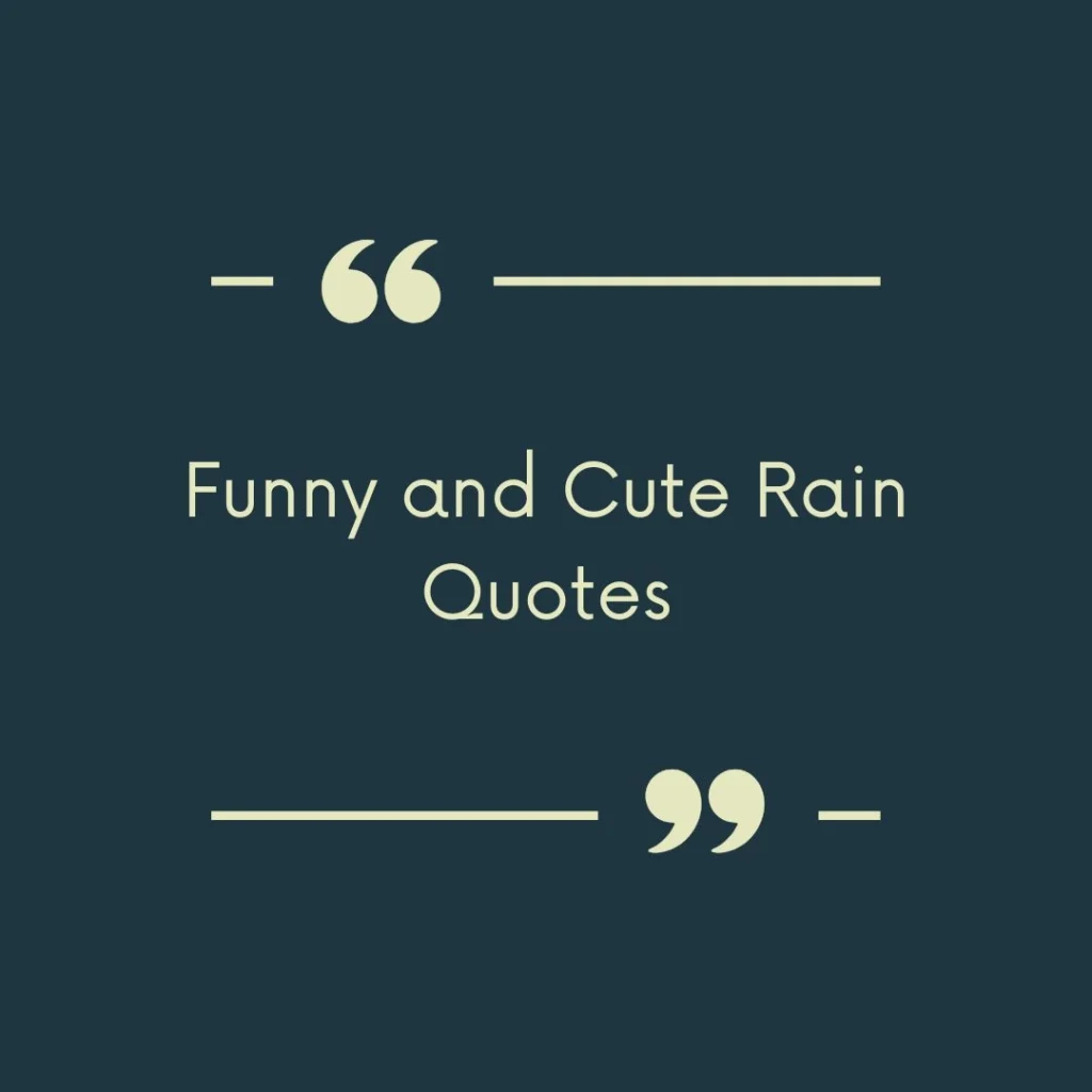 Funny and Cute Rain Quotes